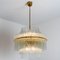 Large Clear Gold Glass Tube Chandelier attributed to Sciolari, 1970s 6