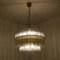 Large Clear Gold Glass Tube Chandelier attributed to Sciolari, 1970s 2