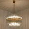 Large Clear Gold Glass Tube Chandelier attributed to Sciolari, 1970s 4