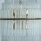 Large Clear Gold Glass Tube Chandelier attributed to Sciolari, 1970s 10
