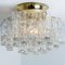 Round Textured Clear Glass Gold Flush Mount from Doria Leuchten, 1960s 8