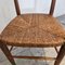 Französische Stühle mit Sitz aus Teak & Strohgeflecht, 1965, 6 . Set 10