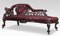 Rococo Revival Chaise Lounge in Rosewood 3