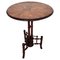 Vintage Italian Round Walnut Burl Side Table and Tripod Carved Legs, 1960s, Image 1