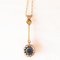 Halskette aus 9 Karat Gelbgold mit Saphir und Diamanten, 1920er 13
