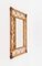 Espejo de mimbre Mid-Century de ratán, bambú rectangular, Italia, años 60, Imagen 6