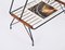 Italian Side or Coffee Table with Brass Magazine Rack attributed to Mobili Pizzetti, 1950s, Image 12
