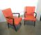 Italian Mahogany & Leatherette Armchairs, 1940s, Set of 8, Image 2