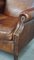 Large Sheep Leather Wing Chair 12