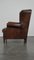 Large Sheep Leather Wing Chair, Image 6