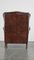 Large Sheep Leather Wing Chair, Image 5