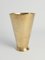 Scandinavian Modern Handmade Conical Brass Vase, Sweden, 1949 16