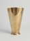 Scandinavian Modern Handmade Conical Brass Vase, Sweden, 1949 2