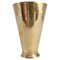 Scandinavian Modern Handmade Conical Brass Vase, Sweden, 1949 1