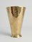 Scandinavian Modern Handmade Conical Brass Vase, Sweden, 1949 5