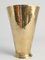 Scandinavian Modern Handmade Conical Brass Vase, Sweden, 1949, Image 15