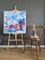 Blue & Red, Oil Painting, 1950s, Framed, Image 2