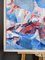 Blue & Red, Oil Painting, 1950s, Framed, Image 8