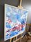 Blue & Red, Oil Painting, 1950s, Framed, Image 3