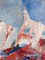 Blu e rosso, dipinto a olio, anni '50, con cornice, Immagine 12