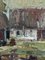 Alla fattoria, dipinto a olio, anni '50, con cornice, Immagine 3