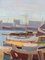 Boat Yard, Oil Painting, 1950s, Framed 8