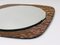 Bronze Gold Scalloped Textured Wall Mirror from Cristal Arte, Italy, 1960s 16
