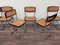 Italienische Design Stühle aus verchromtem Metall & Wiener Stroh, 1970er, 6 . Set 4