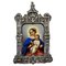 Plaque de Dévotion à la Vierge à l'Enfant en Émail et Monture en Argent, 1890 1