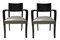 Set of Vintage Art Deco Armchairs in Black 1