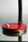 Lámpara de mesa roja metálica, años 70, Imagen 5