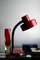 Lámpara de mesa roja metálica, años 70, Imagen 7