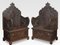 19th Century Carved Ceremonial Armchairs, 1880, Set of 2 3