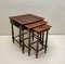 Tavolini ad incastro in pelle nello stile di Angel Pazmino, anni '60, set di 3, Immagine 1