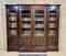 Großes Louis Philippe Bücherregal mit 4 Türen aus Mahagoni und Eiche 1