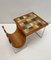 Tiled Top Brabantia Style Side Table with Leather Magazine Holder, 1970s, Image 2