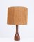 Teak Table Lamp with Rope Shade, Denmark, 1960s, Image 1