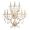 Venetian Chandelier in Maria Theresa Crystals and Chains of Octagons Glass, Italy 1