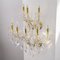 Venetian Chandelier in Maria Theresa Crystals and Chains of Octagons Glass, Italy 5