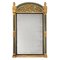 19th Century Swedish Giltwood Mirror with Refreshed Green Paint 1