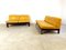 Yellow Leather Durlet Modular Sofa, 1960s, Set of 4 3