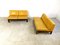Yellow Leather Durlet Modular Sofa, 1960s, Set of 4 5