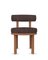 Moca Stuhl aus dunkelbraunem Tricot Stoff & Räuchereiche von Studio Rig für Collector 1