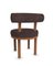 Moca Stuhl aus dunkelbraunem Tricot Stoff & Räuchereiche von Studio Rig für Collector 4