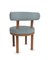 Moca Stuhl aus Tricot Light Seafoam Stoff und Räuchereiche von Studio Rig für Collector 4