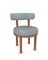 Moca Stuhl aus Tricot Light Seafoam Stoff und Räuchereiche von Studio Rig für Collector 2
