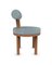 Moca Stuhl aus Tricot Light Seafoam Stoff und Räuchereiche von Studio Rig für Collector 3