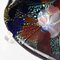 Cuenco de vidrio multicolor y aluminio plateado de Murano, años 60, Imagen 2