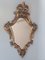 Antique Carved Wood Ornamental Cornucopia Wall Mirror, 1940s 2