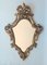 Antique Carved Wood Ornamental Cornucopia Wall Mirror, 1940s 1